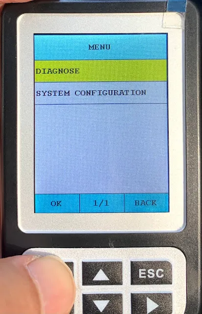 diagnoseを選択